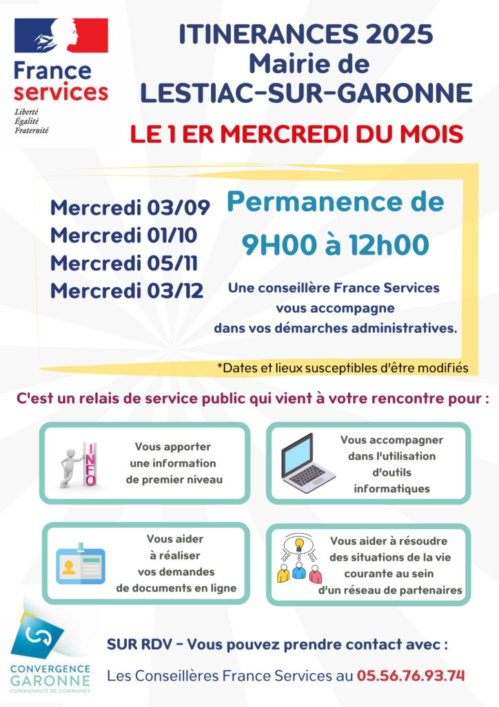 Itinérance France Services Lestiac sur Garonne
