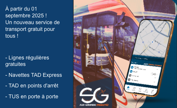 Sud Gironde Mobilités Nouveautés septembre 2025