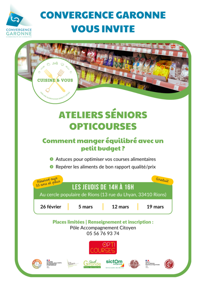 Atelier seniors Opticourses - Rions 2026
