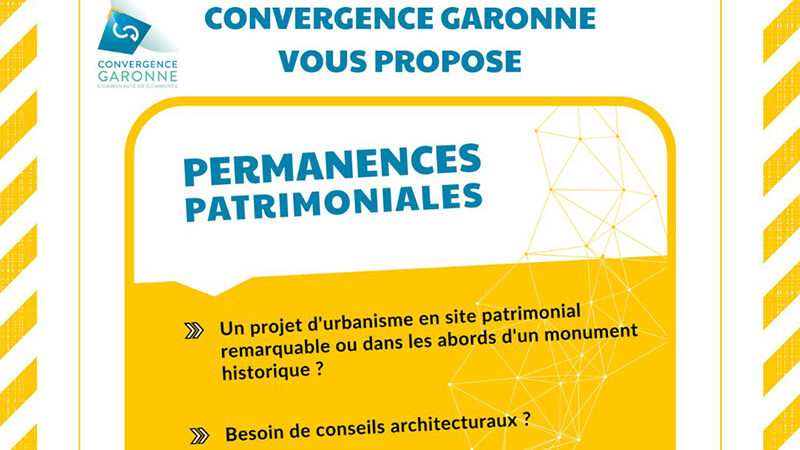 Permanence patrimoniales Convergence garonne
